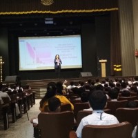 Ann Phua Addressing the students of St. Mary's High School, Mazgaon