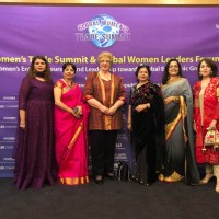 IWFCI India delegation with Diana Abruzzi, Founder & International Chair, IWFCI at the Gala Dinner; (R-L) Vinita Bimbhet, Celina Joy, Daphne Pillai, Diana Abruzzi, Rema Ramchandran and Yvette Lee